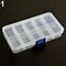 Portable 10/15/24 Compartment Detachable Jewelry Bead Storage Case Organizer Box
